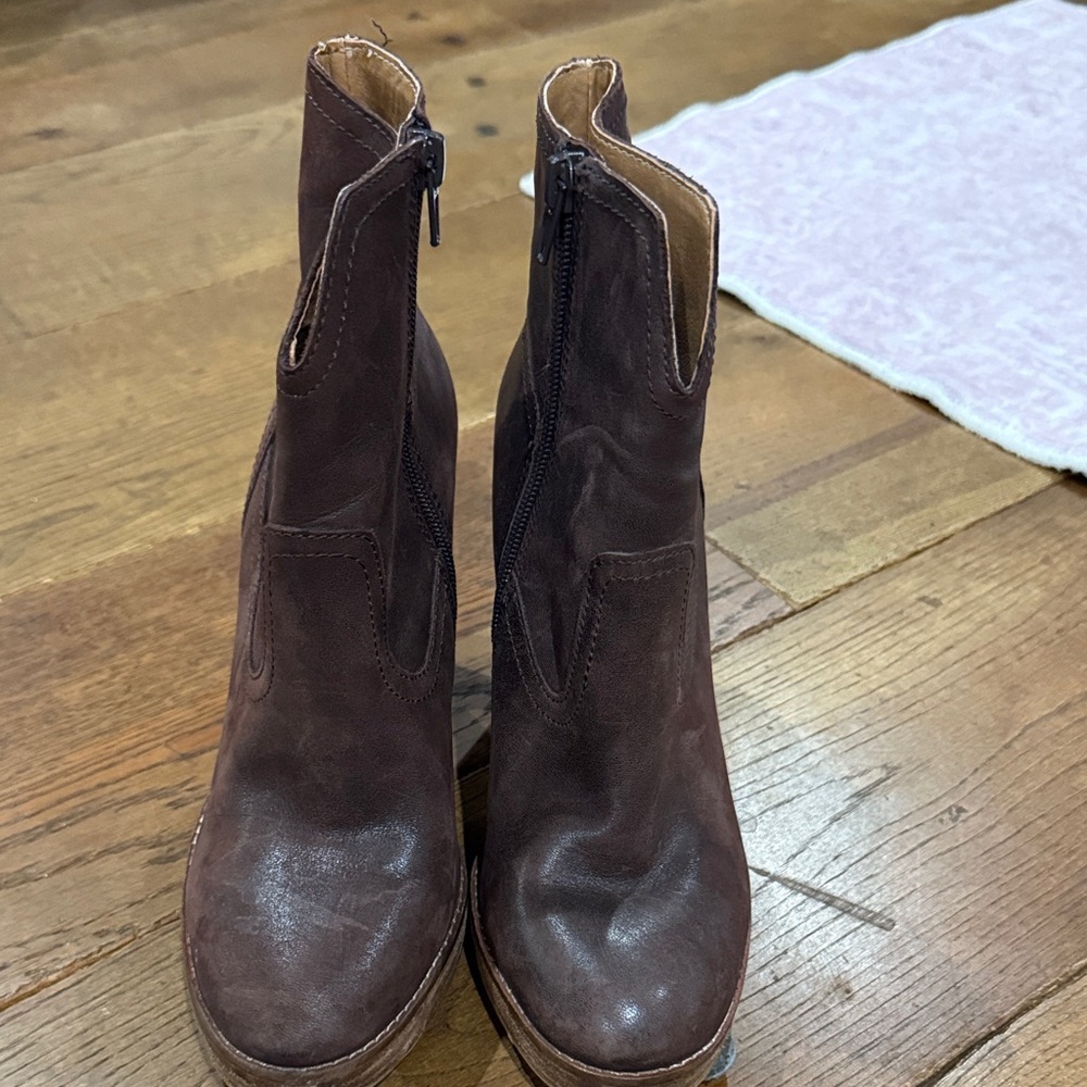 Lucky Brand Dark Brown Ankle Booties